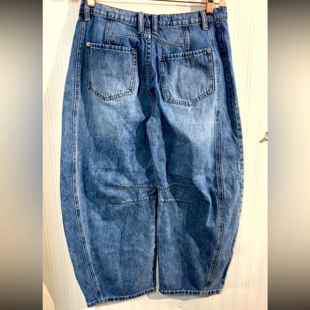 Blue Relaxed Fit Jeans with Faded Wash - Picture 5 of 8